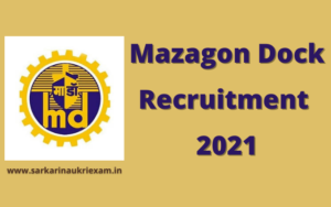 Mazagon Dock Recruitment